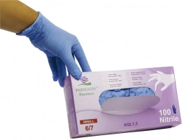 Gant en nitrile BLEU M (Boîte de 100)