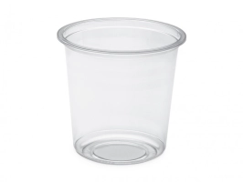 Pots ronds cristal 750 APET utilisation froide 117x116mm Tusipack
