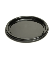 Assiette ronde noire 26cm SAB (260x260x25)