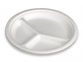 Assiette ronde 3 comp fibres végétales 260mm