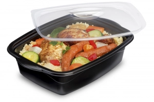 Boite plat cuisiné noire MA1500N + couvercle Marmipack Boite plat cuisiné noire MA1500N + couvercle Marmipack