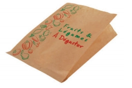 Sac fruit kraft 1kg, 17+6x26cm KRIN154 (Carton de 1000)