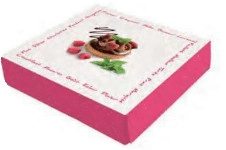 Boite pâtissière PPT 20x20x5cm Friandise Boite pâtissière PPT 20x20x5cm Friandise