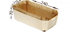 Panibois Moule bois Archiduc 240x115x70mm + papier plissé imprimé