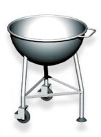 Petrin inox sur roues  70L rond