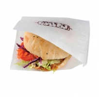 Sac kebab kraft ingraissable 180x220mm impression 1 couleur (1000)