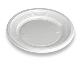 Assiette ronde blanche plate (170x16mm) Rondopack réutilisable