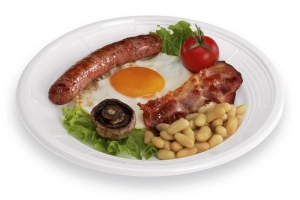 Assiette ronde blanche plate (220x21mm) Rondopack