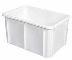 Caisse pleine 55L 595x395, blanc Gilac