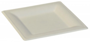Assiette canne à sucre carrée 26x26x1,8cm