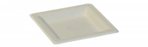 Assiette canne à sucre carrée 16x16x1,5cm