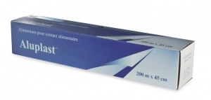 Rouleau aluminium en boîte distributrice 45cm x 200m Rouleau aluminium en boîte distributrice 45cm x 200m