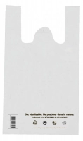 Sac bretelle PEBD Blanc 50µ 200+10x400 (1000)