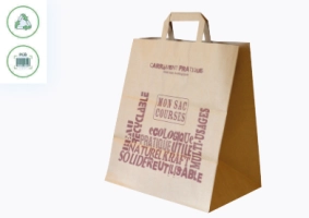 Sac cabas kraft 32+22x36cm brun Carrément Pratique (250) CAKBR3236CP