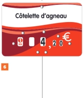 Etiquette 12x8cm Evasion boucherie, à texte, à roul, pique inox