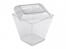 Verrine cristal 20cl 69x69 + couv VERINECV200C