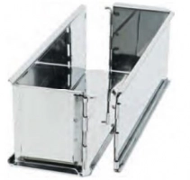Moule pâté en croûte démontables charnières inox 500x70x90mm
