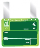 Etiq 10x15cm fruits et légumes "Bio" voc grandes pattes (10)