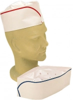 Calot papier blanc avec liseré bleu (Boîte de 100)