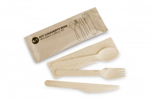 Couvert KIT Bois BIO FO+CO+CU+SE  Servipack