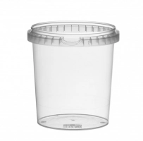 Pot transparent rond avec couvercle inviolable 870 ml DEI870R Pot transparent rond avec couvercle inviolable 870 ml DEI870R