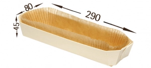 Panibois Moule bois Vicomte 290x80x45mm neutre + papier plissé