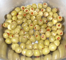 Olive verte farcie poivron (Seau de 10kg)