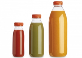 Bouteille transparente 100cl avec bouchon orange CUPIPACK BTE0100