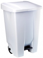 Poubelle plastique avec couvercle à pédale 120L