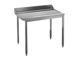 Table de sortie plage et dosseret - Raccordement Gauche 1600 x 780mm