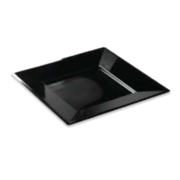 Assiette carrée injectée 180mm noir
