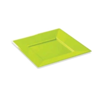 Assiette carrée injectée 180mm anis