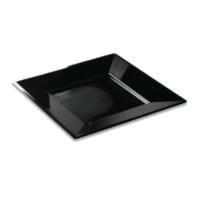 Assiette carrée injectée 240mm ébène