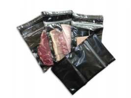 Sachet sous vide ZIP 200 x 300+50mm noir/transparent