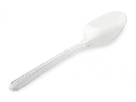 Cuillère grande plastique cristal LUXE 180mm Servipack réutilisable