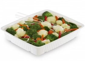 Barquette blanche GN1/2H48 scellable Gastropack Barquette blanche GN1/2H48 scellable Gastropack