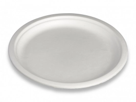 Assiette rondes fibres végétales 260x20mm ivoire Rondopack