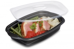 Boite plat cuisiné noire MA500N + couvercle Marmipack Boite plat cuisiné noire MA500N + couvercle Marmipack