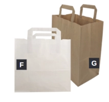 Sac kraft brun poignées plates 80g/m² 26+20x26cm NEUTRE