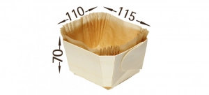 Panibois Moule bois Comtesse papier plat 115x110x70mm neutre