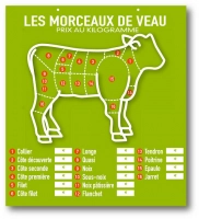 Tableau 49x45 Presto découpe veau fil + 1 feutre