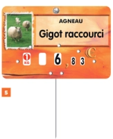 Etiquette 8x12cm "Paprika" agneau-mouton neutre roul+pic inox (10)