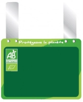 Etiquette 20x15cm "Bio" pique inox (10)