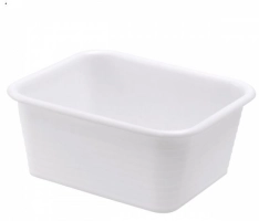 Bac plastique 10L blanc 370x310x150mm Gilac