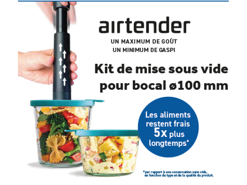 Découvrez le kit de mise sous vide Airtender